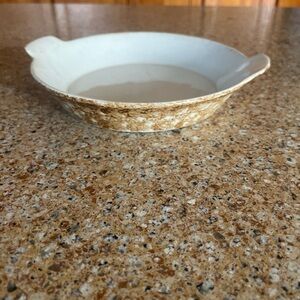 Arabia of Finland Vintage Small Brown Spongewear Tart/Quiche/Small Pie Dish